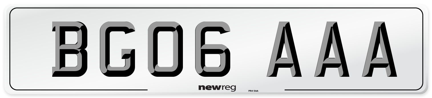 BG06 AAA Number Plate from New Reg